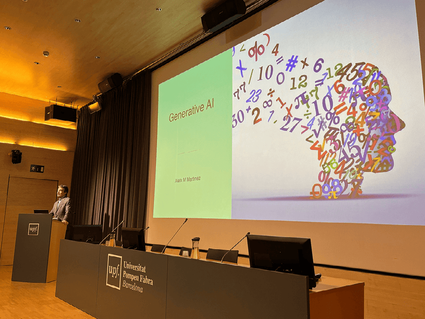 Prof. Aleix M Martinez speaking at conference
